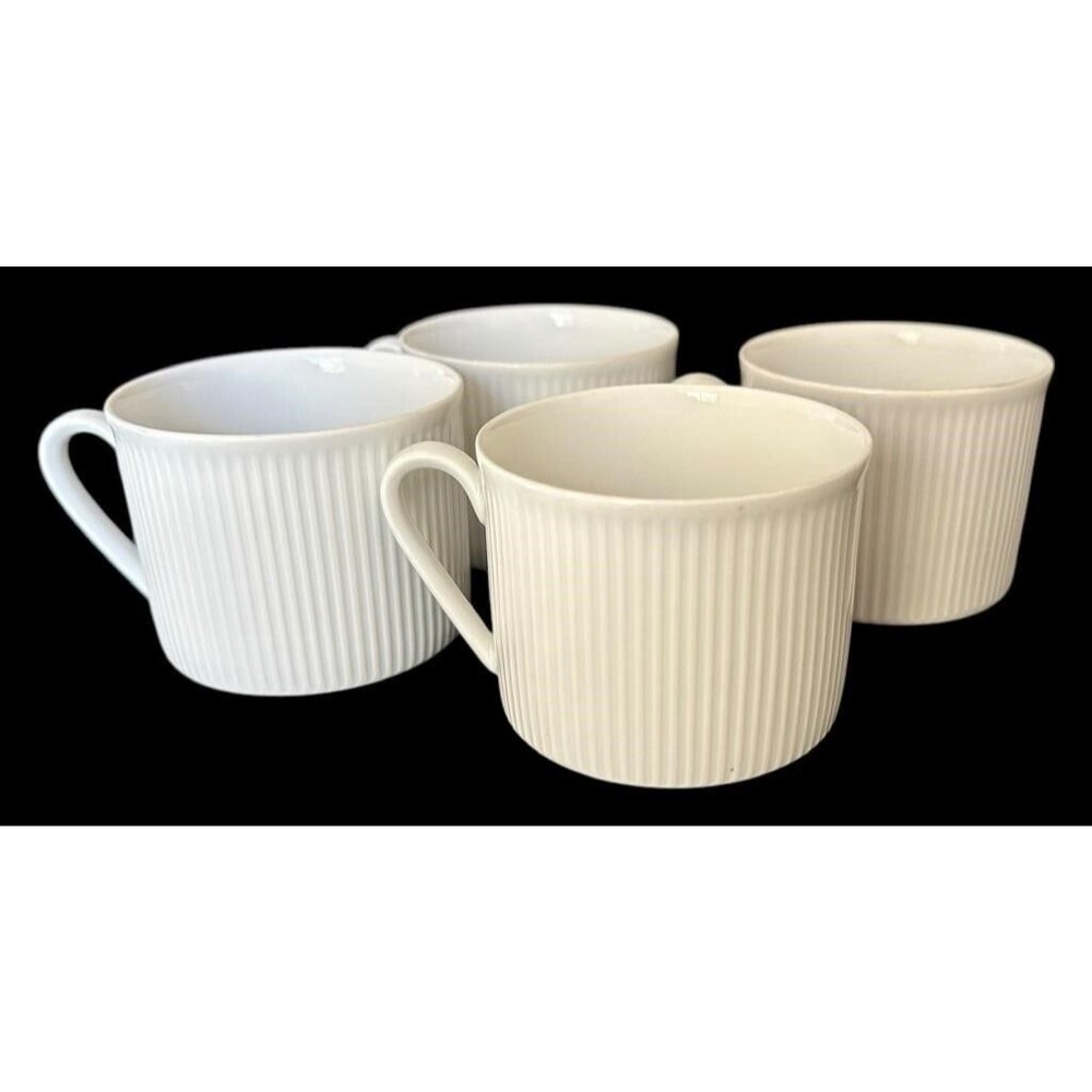 4pc Arzberg Athena White Egg Cups 1 7/8" Tall x 2" Wide USED Home Drinkware Tea
